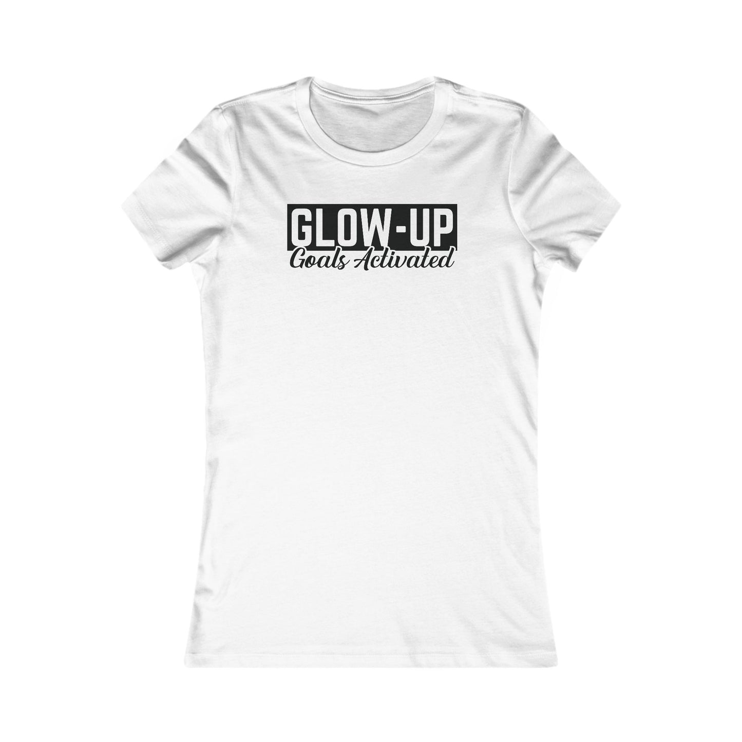 GlowUp Goals White Tee