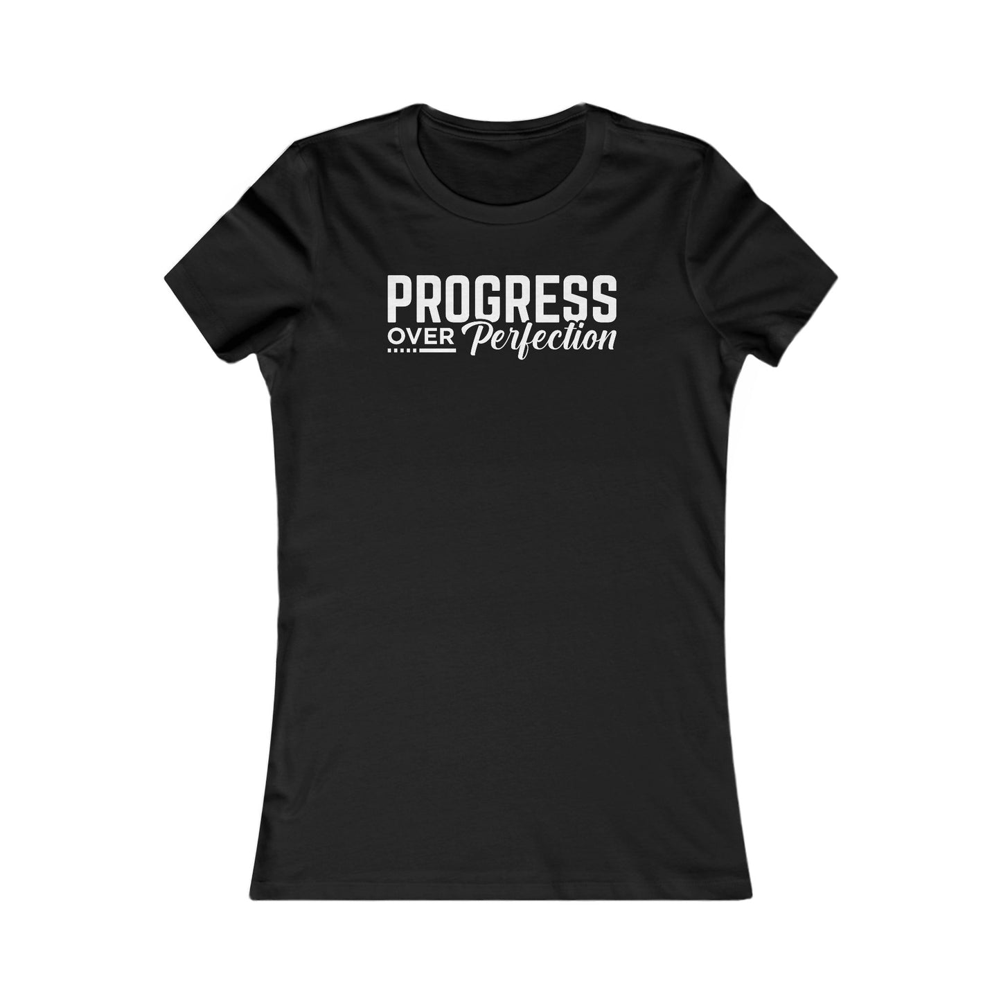Black Progress Over Perfection tee
