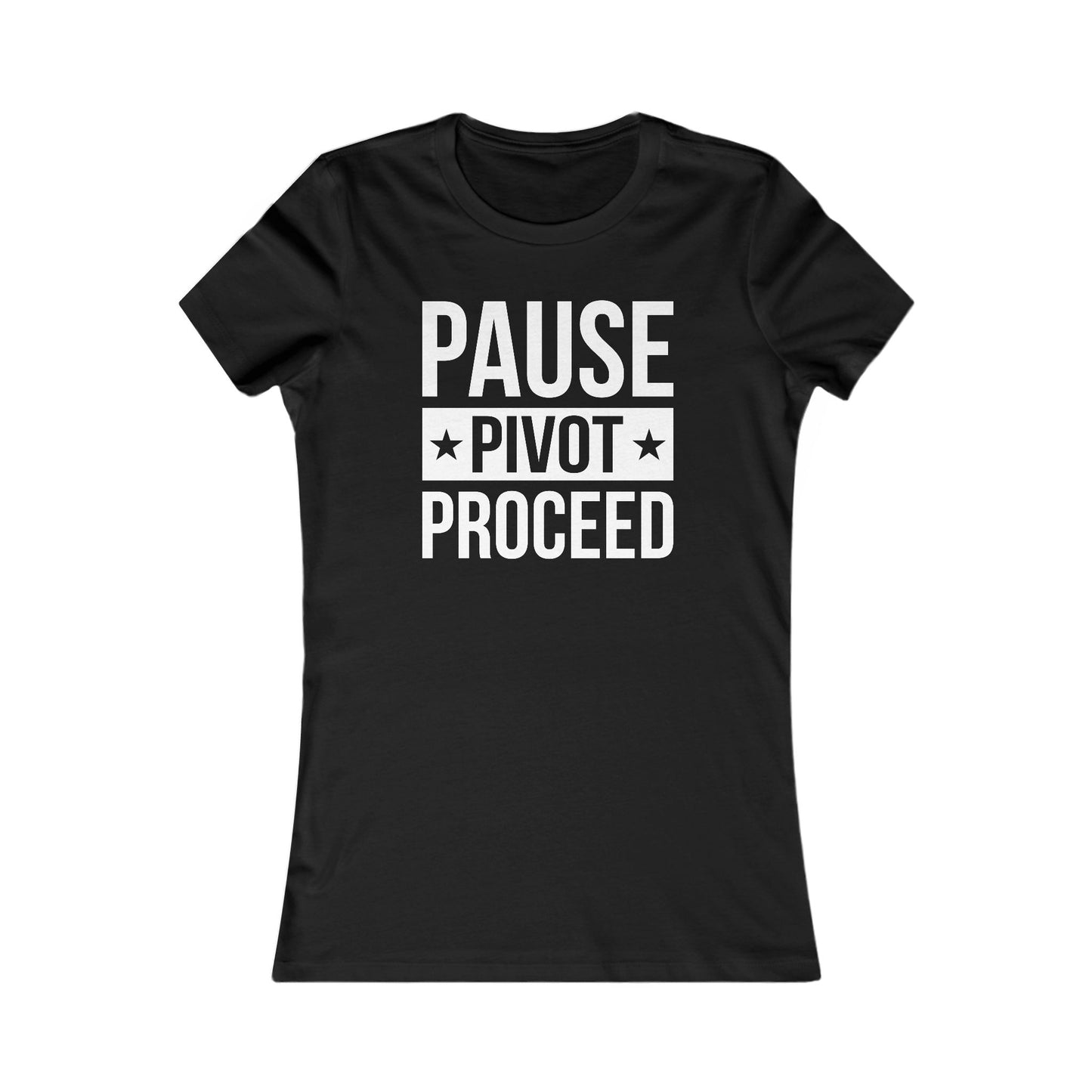 Black Pause Pivot Proceed Tee