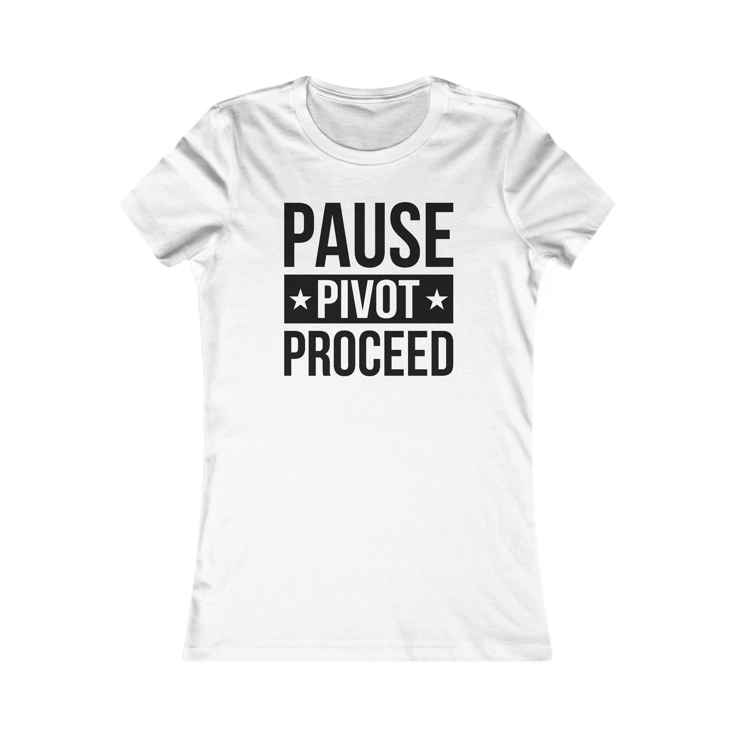 White Pause, Pivot, Proceed Tee